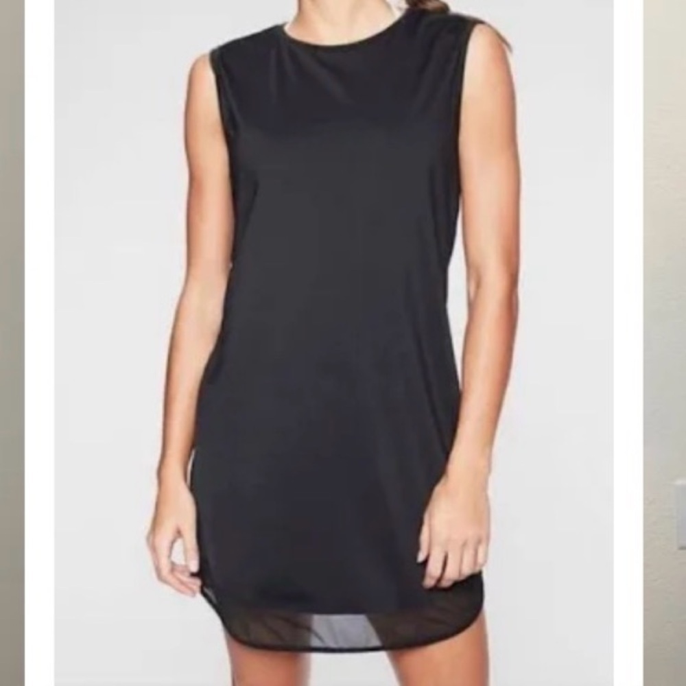 Athleta Sunlover UPF Protection Sleeveless Dress Size S Black Sleeveless Summer